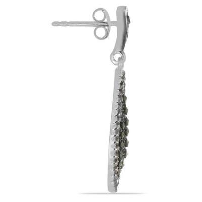 BUY 925 STERLING SILVER NATURAL AUSTRIAN MARCASITE GEMSTONE EARRINGS